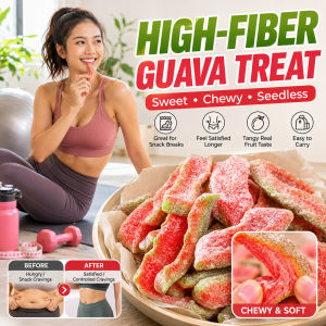 Seedless Guava Snacks Red Heart Dried Guava Preserved Guava Fruit Sweet Chewy Snack Dried Fruit Treat Ready to Eat Snack for Home Office Travel Daily Enjoyment