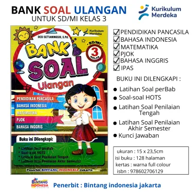 BANK SOAL ULANGAN KELAS 3 SD/MI KURIKULUM MERDEKA - BINTANG INDONESIA