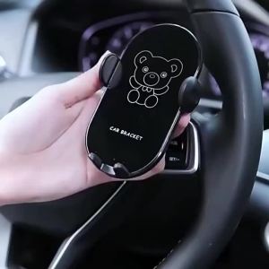 Car Mobile Phone Bracket The New Car With Navigation Support Rack Bear Cartoon Car Air Outlet Fixed Mobile Phone Rack