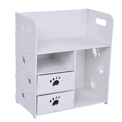 Cute Desk Cabinet Organization Cabinet White Wood Plastic Storage Box Book Biscellaneous Rack Jewelry Container Makeup Organizer