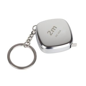 Stainless steel Measure Tape Keychain 2M Retractable Measuring Scale Tool Tape Measure Small Square Tapes Measuring for Sewing