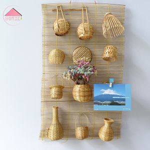 Combo mành tre treo và 11 vật dụng trang trí mini xinh xắn