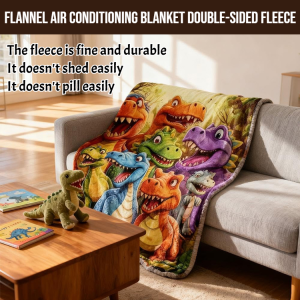 Flannel Air Conditioning Blanket Double-Sided Fleece Flannel Nap Blanket Coral Velvet Oversized Sofa Blanket Soft Plush Blanket For Sofa Bed All Season Use