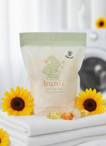 BuniiClean [50 Pods] Ultra Dissolvable Laundry Pods — Sunflower | Sensitive-Skin | High Cleaning Power
