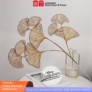 Bunga Daun Artificial Ginkgo / Tanaman Palsu Bunga Plastik ginkgo hias / daun dekorasi