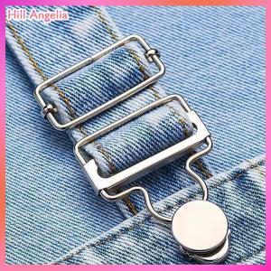 [Hill Angelia] Dungaree Fasteners Clip Brace Buckles With Jeans Buttons Set For Denims Jackets Home DIY Apparel Sewing Supplies
