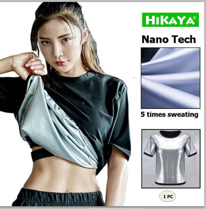 HIKAYA sauna suit for women weight loss,thermal sweat suit for exercise,  core sauna suit, t shirt sauna sauna pants