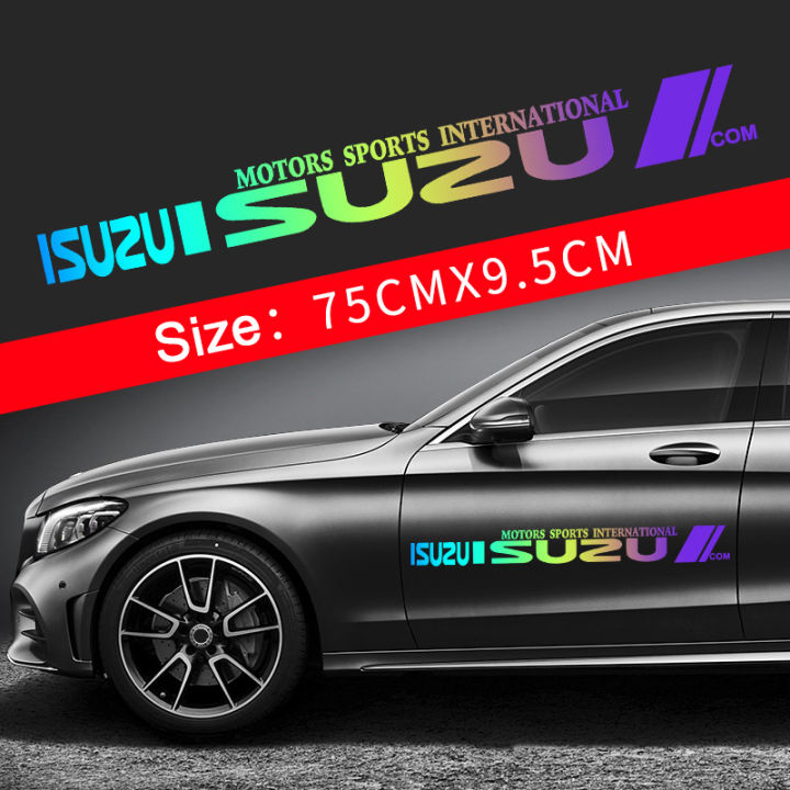 2pcs/set Modified PVC Car Body Side Cover Scratches Emblem Sticker Auto ...
