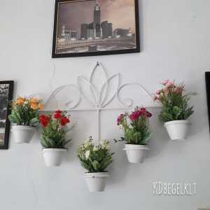 STANDING POT DINDING SUSUN 5 + BONUS POT / RAK BUNGA BESI MURAH