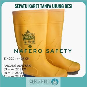 RAIN BOOTS SEPATU KARET PRIA TANPA UJUNG BESI LEGION ACERO