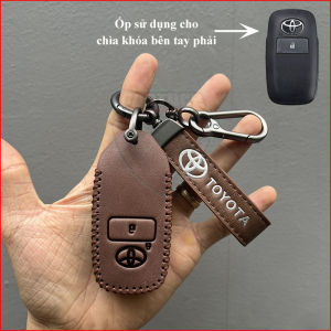 Ốp Chìa Khóa Xe Toyota Yaris Cross Veloz Cross Wigo Raize Avanza 3 màu lựa chọn da PU có dây móc khóa