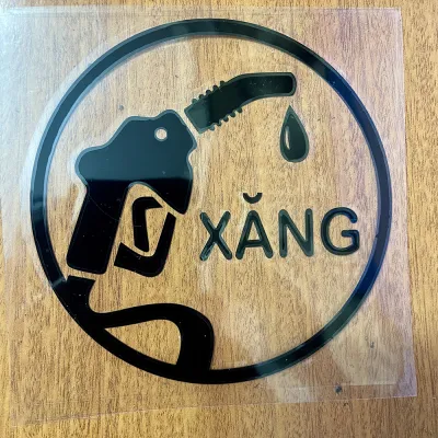 Tem biểu tượng xăng dầu diesel cho xe ô tô