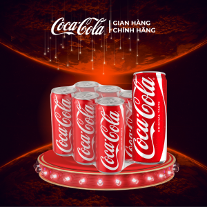 [SIÊU SALE ] Lốc 6 Lon Nước Ngọt Giải Khát Coca-Cola Vị Nguyên Bản Original 320m/Lon Sale 10.10 Coca-Cola Chính Hãng_LD