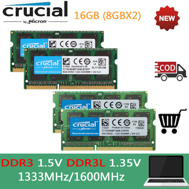 Crucial 8gb Ddr3l 1333 Sodimm Ddr3 1333 8gb 【Free Shipping