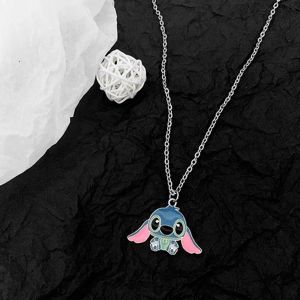 CAELARAU Cartoon Cute Gift Ornaments Jewelry Necklace Stitch Pendant Anime Necklace Lilo and Stitch Pendant Stitch Necklace