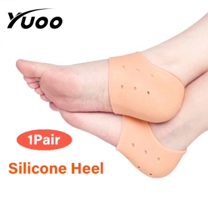 Yuoo 1Pair Tumit Sakit Silicone Heel Gel Plantar Fasciitis Inserts Heel Pads Cushion Foot Care Leg Pain Care Relief