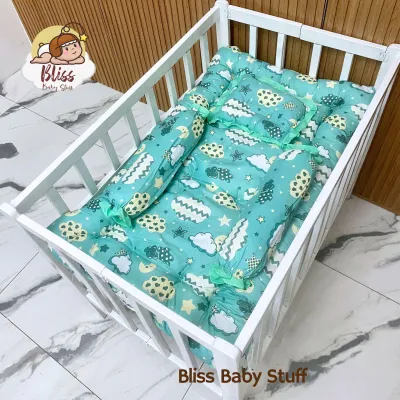 5in1 Jumbo Crib Set Mattress for Newborn Baby | Comforter Bedding | Bliss Baby Stuff