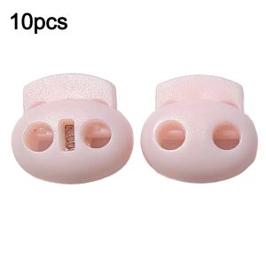 TANTUANG 10Pcs Adjustable Cord Lock Two Hole Spring Mechanism Bean Toggle Clip High Quality Clip Plastic Stopper For Sportswear/Shoes/Elastic Band
