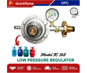 Low Pressure Regulator Model No. IC 368 with Automatic Safety Device Cut the Supply of Gas pag may Leak  . from Quickflame