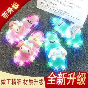Princess-Style Luminous Slippers For Women Summer Fashion Cute Glow-In-The-Dark Sisters Non-Slip Outdoor Slide Sandals