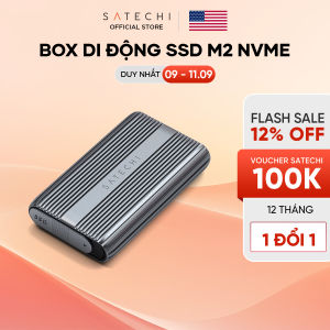 [THƯƠNG HIỆU MỸ] Box ổ cứng Satechi M.2 – SSD NVMe - Hỗ trợ USB4 40 Gbps lên đến 16TB Vỏ nhôm có chốt silicon
