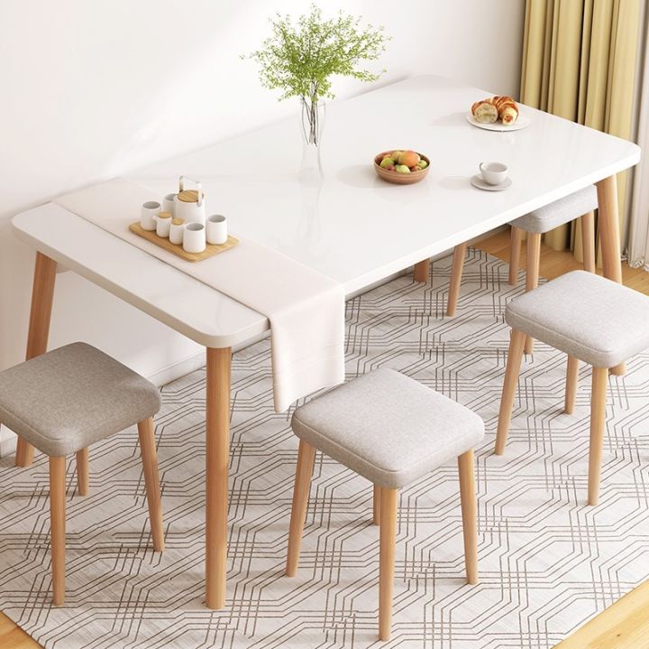 Dining table rental room home table small apartment rectangular simple ...