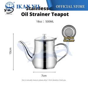 YU Online - Teko Penapis Minyak / Oil Filter pot with Spout / Oil Strainer Teapot / Oil Container Pot / bekas minyak