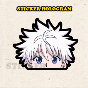 Stiker Hologram Killua Hunter x hunter sticker case hp & laptop ukuran 8 cm