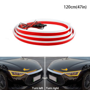 Led Daytime Running Light DRL Dynamic Turn Signal Lamp Car Headlights Hood Light 12V