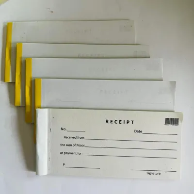 Temporary Acknowledgement Receipt 25s x 2ply 7.2 x 3.4 inches (SOLD PER SET OF 5 BOOKLETS)