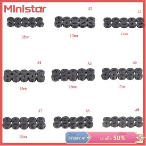 Ministar ที่ใส่แปรงถ่านสีดำ10ชิ้นฝาครอบแปรง13 14 15 16 18 20 22มม.