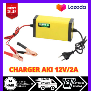 Charger Aki Portable 12V/2A Mobil Motor Accu Charger Portable 12Volt 2Ampere Charger Aki Portable 2A/12V 2A 12v Bakrie Top Seller