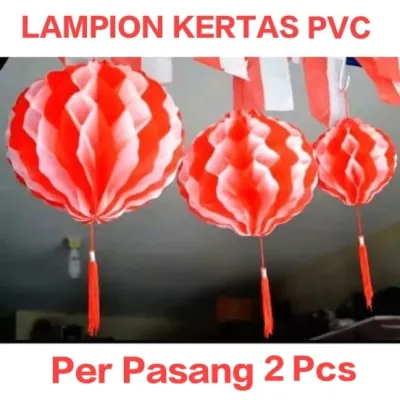 Lampion Merah Putih Honeycomb 10 in / dekorasi merah putih 17agustusan / dirgahayu RI / Lampion