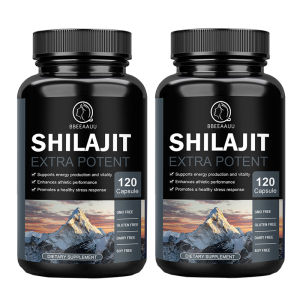 Bbeeaauu Pure Shilajit Supplement Capsules 500mg with Ginseng Extact Supports Energy Production Brain Memory Function Immune System Enhances Athletic Performance Male Hormone Balance