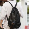 SG RumahHome® Nylon Drawstring Bag Waterproof Swim Backpack - Wet Dry Separate With Pouch Mesh Gym Beach Bag for Travel & Sport Lightweight. 