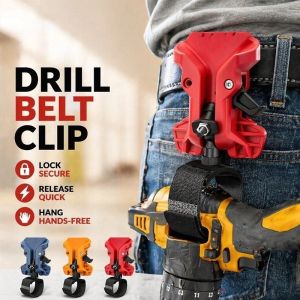 Power Tool Belt Clip Drill Holder Self Locking Quick Release Waist Hanger Heavy Duty