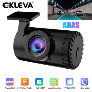 EKLEVA USB Dash Cam Car Video Camera Night Vision Dash Cam Video Recorder Support Android Car Player USB Camera 170° Wide Angle Car Dashcam Hidden Auto DVR Register