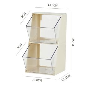 DXL Coffee Capsule Storage Box Acrylic Tea Bag Organizer Rack Office Desktop Tea Room Transparent Cup Mug Display Rack