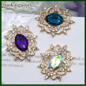 tuokaiguoji 27x31MM Oval Water Alloy Flower Plate Jewelry Accessories Diy Wedding Dress Bow Headwear Jewelry Accessories