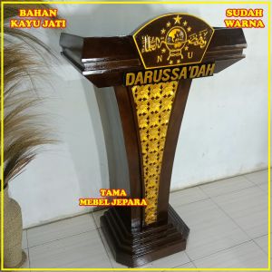 Podium Jati Ukiran NU Mimbar NU Kayu Jati Terlaris
