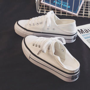 Sepatu Wanita Kasual Bahan Kanvas Simple Polos Import Quality 004