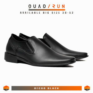 Sepatu Formal Pria Hitam Kerja Kantor Acara Resmi Pantovel Big Size Jumbo 39-52 OFC60 QUADRUN