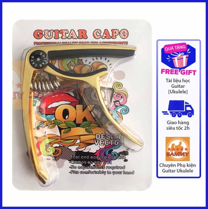 [HCM]CAPO GUITAR ROCK MUSIC - GUITAR CAPO BẠC SILVER / VÀNG GOLD