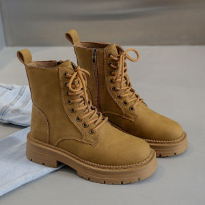 IELGY Fashion Versatile Yellow Martin Boots Womens 2024 UK Platform Boots