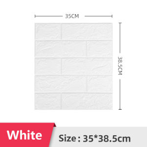 3D Brick Wall Stickers Brick Wall Panel Family Self Adhesive Brick Wallpaper for Background TV Bedroom Living Room Kitchen Decor  DIY Wallpaper Stone Textured 3D Foam Wallpaper Tiles White for Living Room Bedroom TV Background Home Decor
