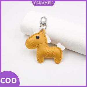 CANAMEK✨ Dễ Thương Thời Trang Phụ nữ người đàn ông của phim hoạt hình PU ngựa Keychain xe Keyring Túi Mặt dây chuyền quyến rũ da động vật keyfob chị Bestie người bạn Quà Tặng