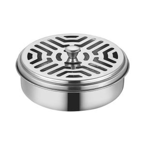 Hộp đựng nhang muỗi cao cấp có nắp đậy an toàn làm từ thép không rỉ kích thước 15x5 cm