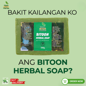 Mark and Marias Bitoon Herbal Soap 100g Natural Herbal Bath Soap Daily Cleansing Bar Refreshing Body Soap Moisturizing Skin Care Gentle Formula Premium Herbal Soap for Men & Women Suitable for Everyday Use Fresh Clean Feeling Quality Herbal Care!