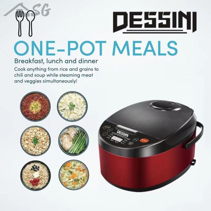 Dessini Rice Cooker Periuk Nasi 5L (Actual 1.8L) – Compact and ...
