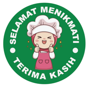 Zaman Now - 500 Pcs Stiker Selamat Menikmati / Tempelan Label Makanan / Sticker Bulat Roll Makanan Kue Terima Kasih / Stiker Bulat 500 PCS / Roll Motif Beragam